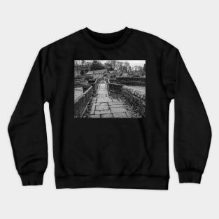 Stone bridge over the River Wye, Bakewell Crewneck Sweatshirt